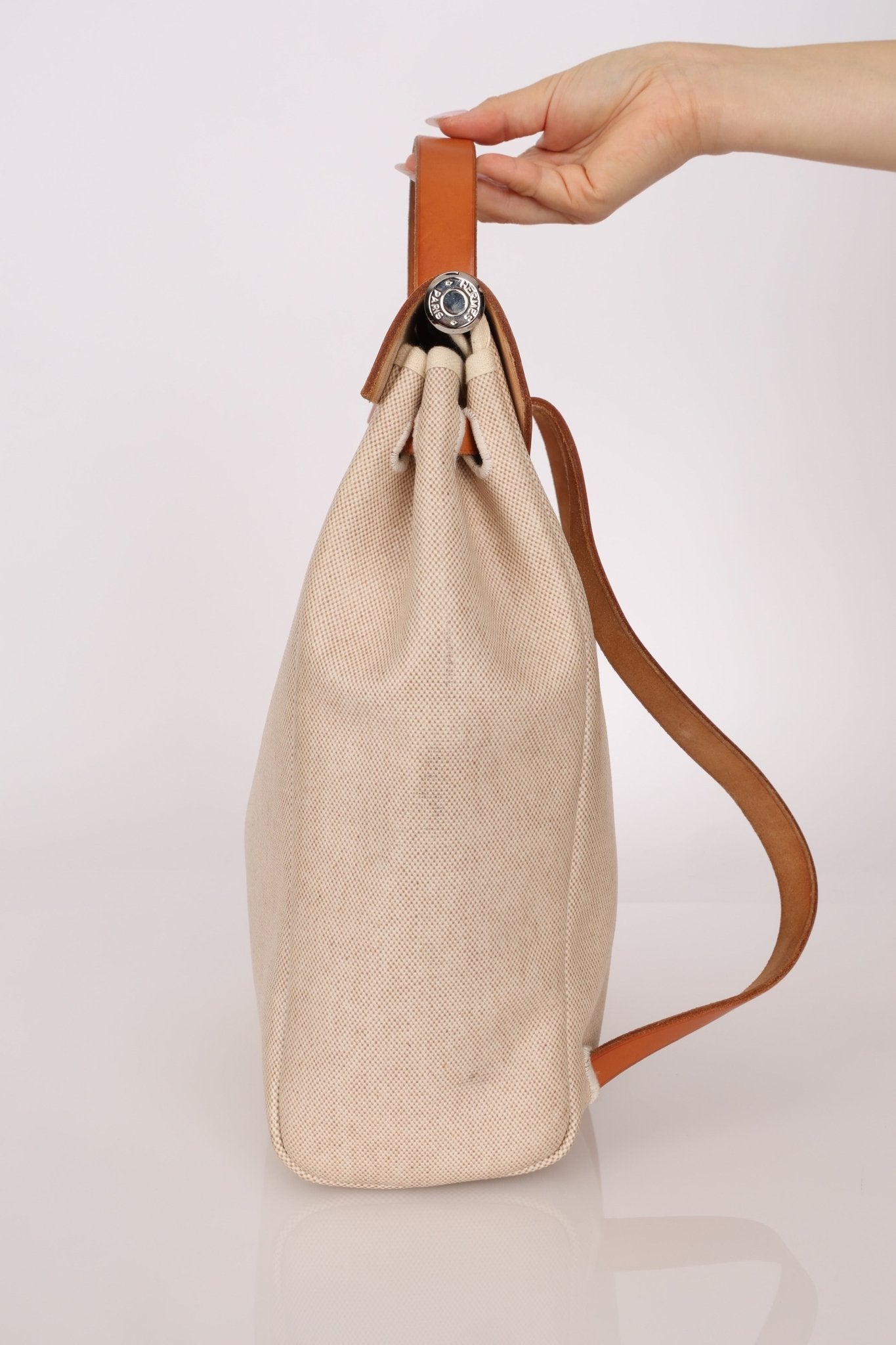 Hermès 1998 Herbag A Dos Backpack Toile PHW - FashioNica