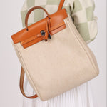 Hermès 1998 Herbag A Dos Backpack Toile PHW - FashioNica