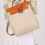 Hermès 1998 Herbag A Dos Backpack Toile PHW - FashioNica