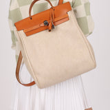 Hermès 1998 Herbag A Dos Backpack Toile PHW - FashioNica