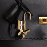 Hermès 2000 Noir Box Kelly Dépêches 38 GHW - FashioNica