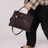 Hermès 2001 Ébène Fjord Retourne 32 Kelly PHW - FashioNica