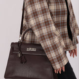 Hermès 2001 Ébène Fjord Retourne 32 Kelly PHW - FashioNica