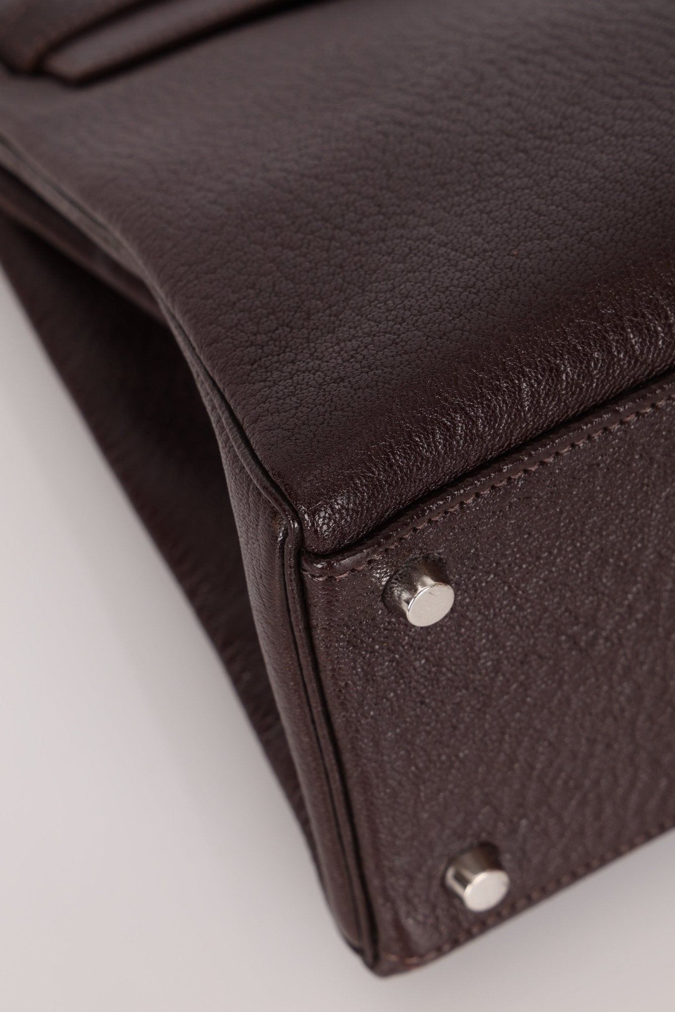 Hermès 2001 Ébène Fjord Retourne 32 Kelly PHW - FashioNica