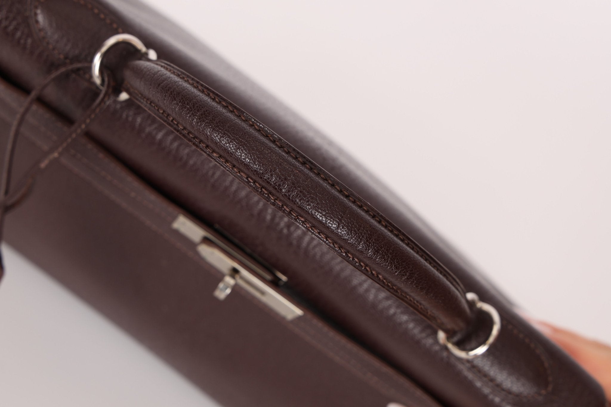 Hermès 2001 Ébène Fjord Retourne 32 Kelly PHW - FashioNica