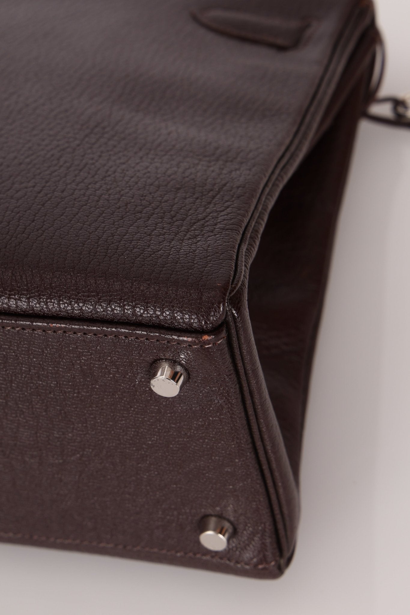 Hermès 2001 Ébène Fjord Retourne 32 Kelly PHW - FashioNica