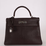 Hermès 2001 Ébène Fjord Retourne 32 Kelly PHW - FashioNica