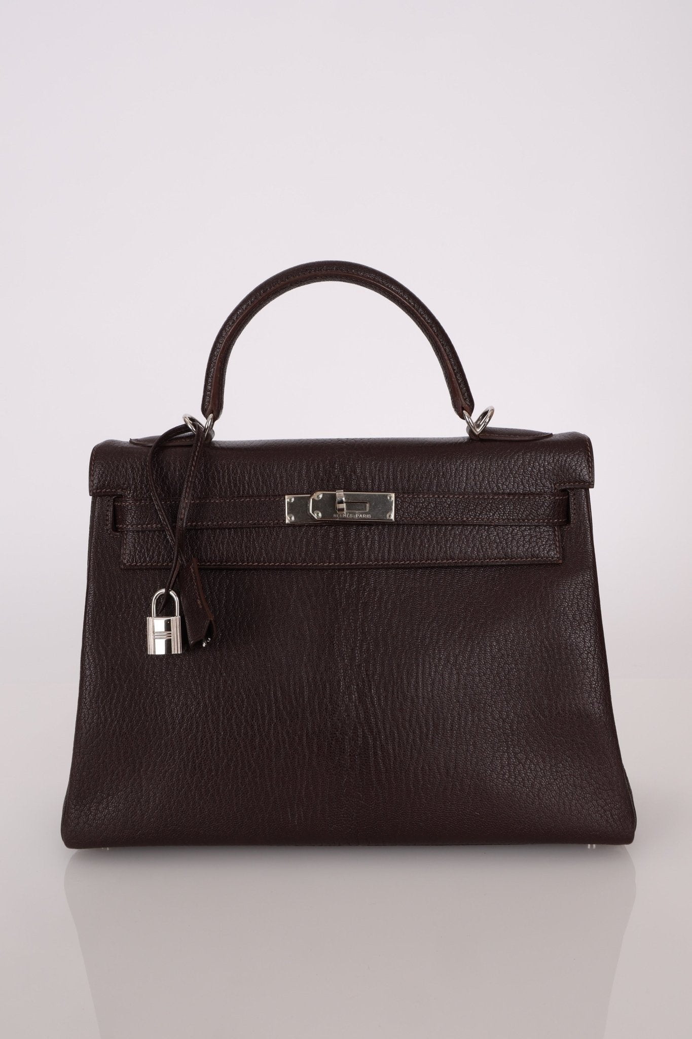 Hermès 2001 Ébène Fjord Retourne 32 Kelly PHW - FashioNica