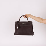 Hermès 2001 Ébène Fjord Retourne 32 Kelly PHW - FashioNica