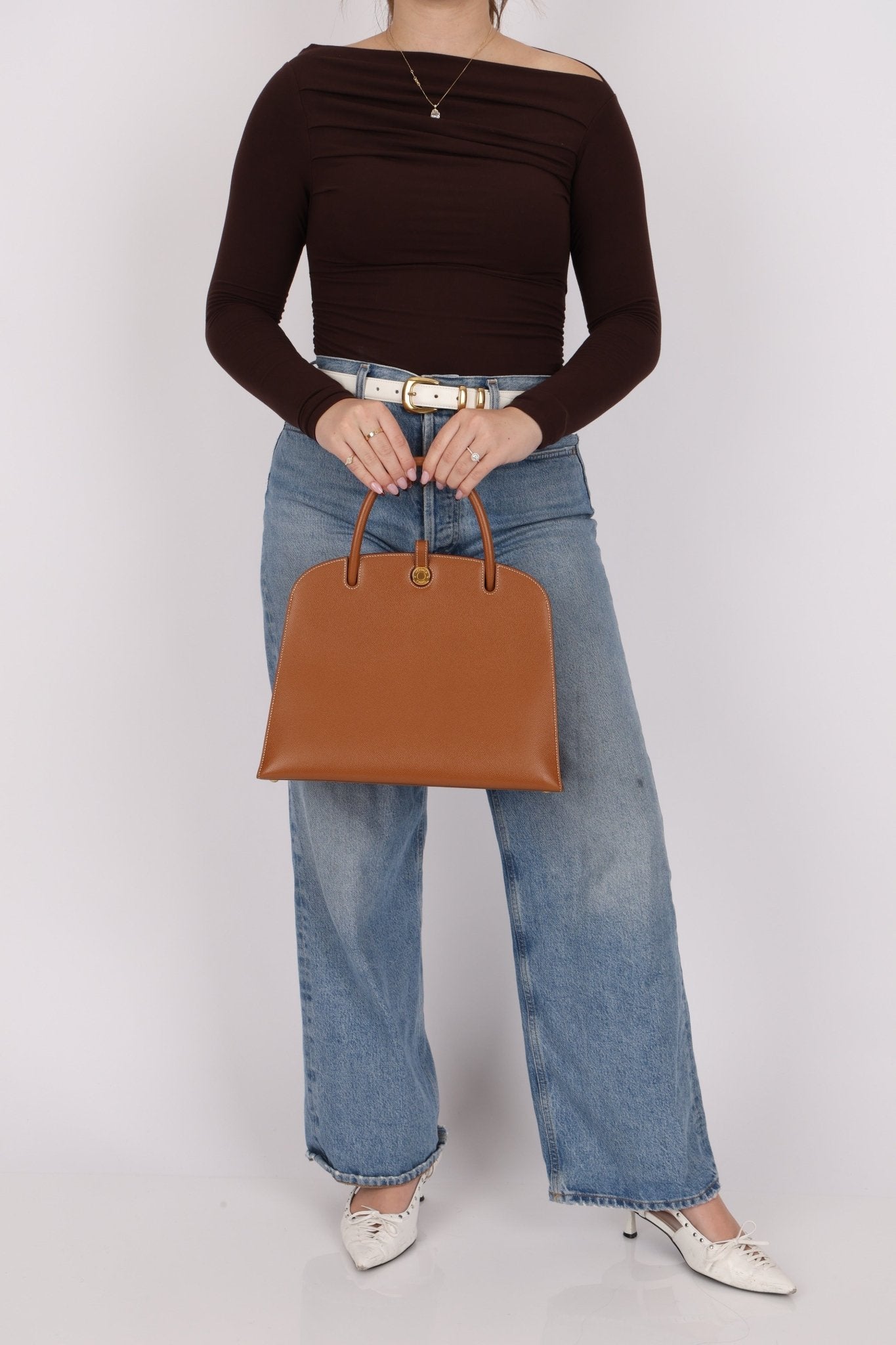 Hermès 2001 Gold Courchevel Dalvy 30 GHW - FashioNica