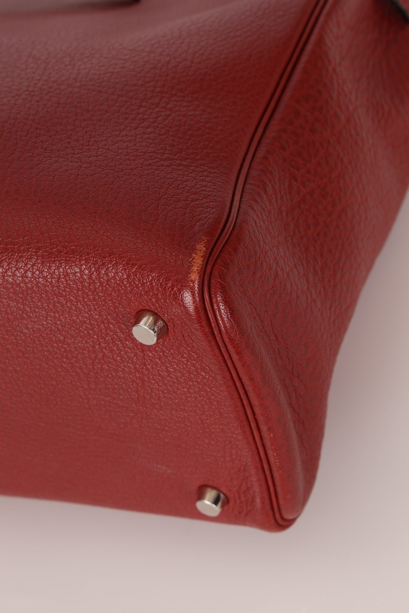 Hermès 2001 Rouge Buffalo Cabana 35 PHW - FashioNica