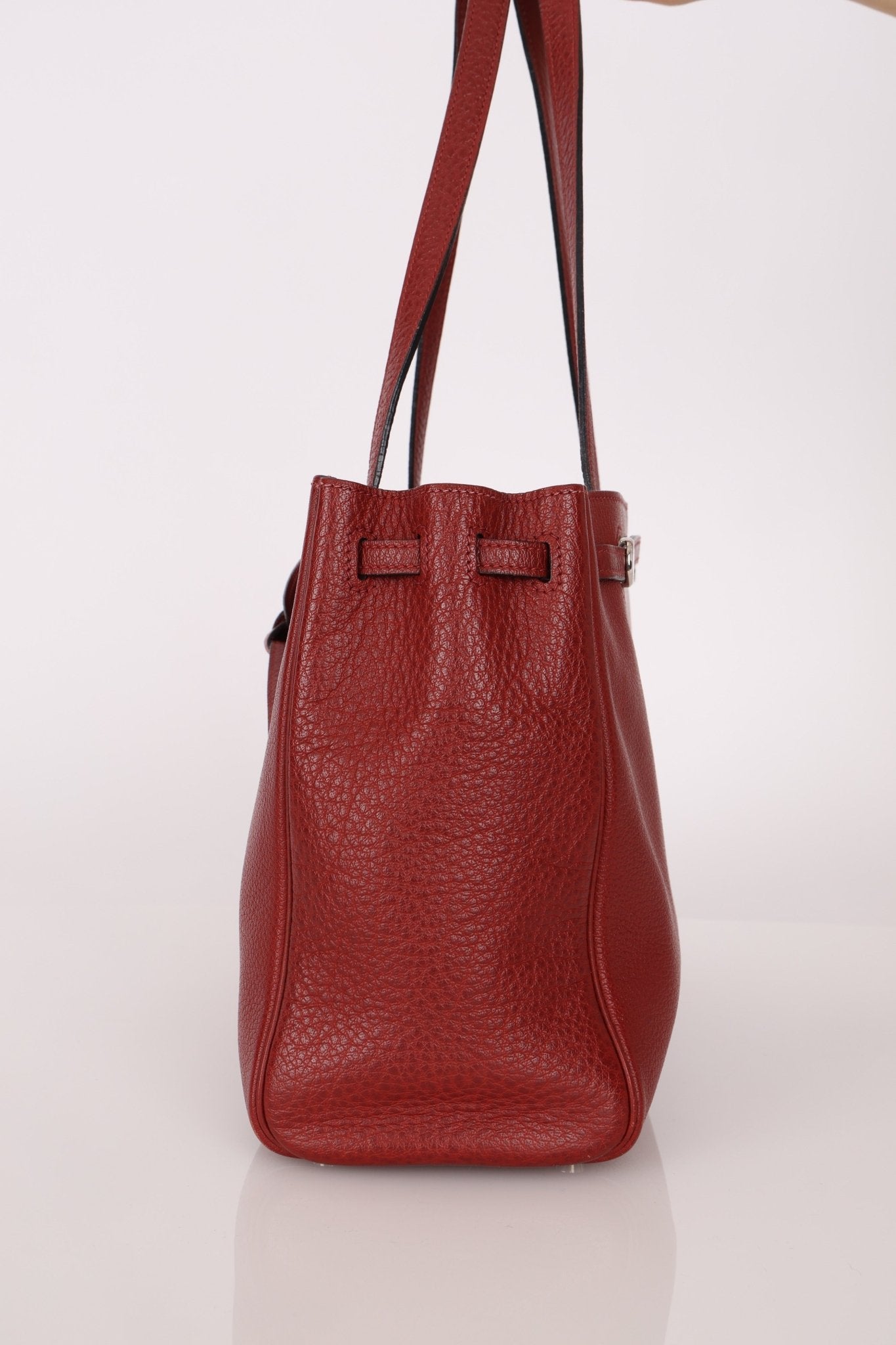 Hermès 2001 Rouge Buffalo Cabana 35 PHW - FashioNica