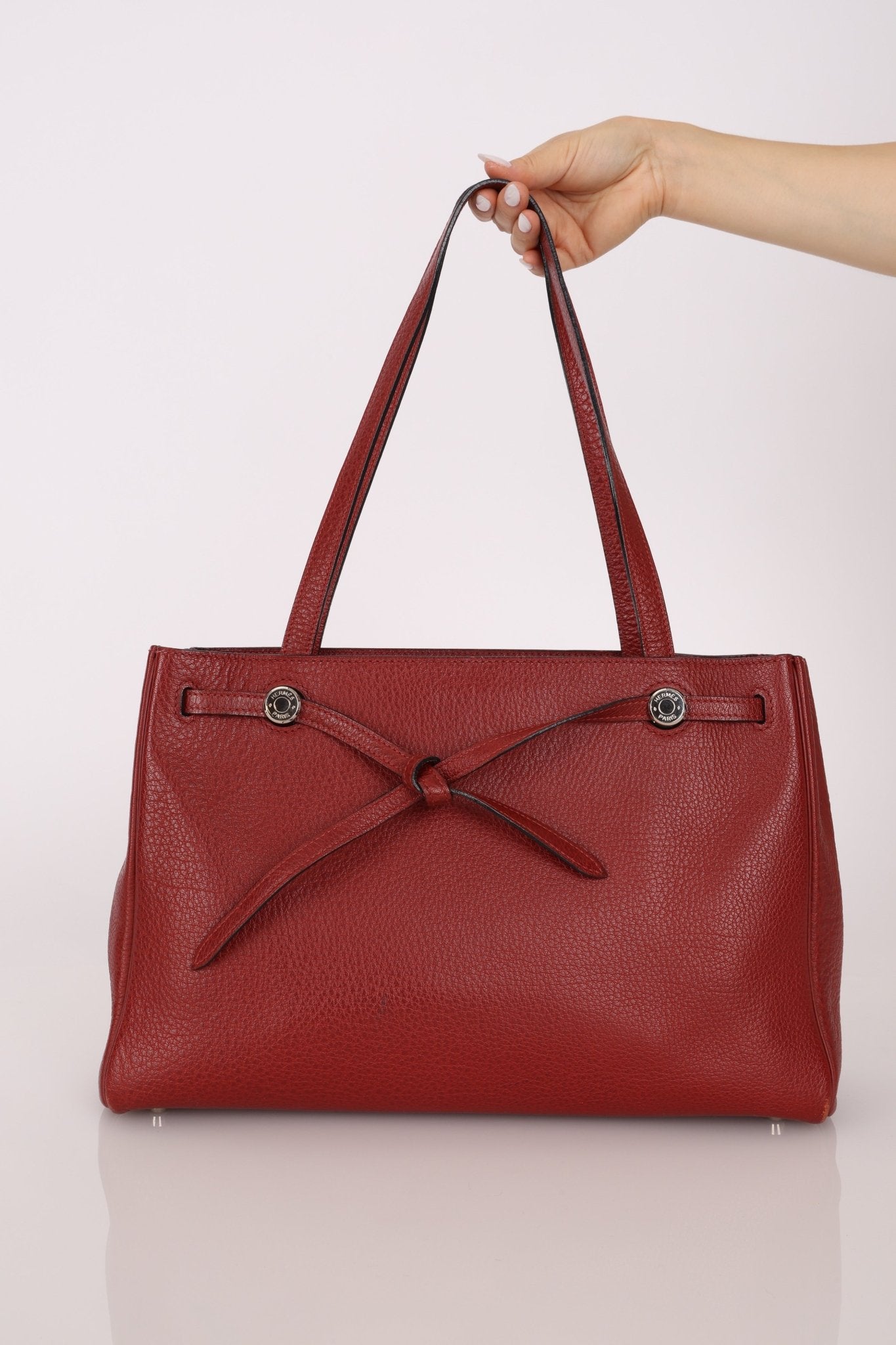 Hermès 2001 Rouge Buffalo Cabana 35 PHW - FashioNica