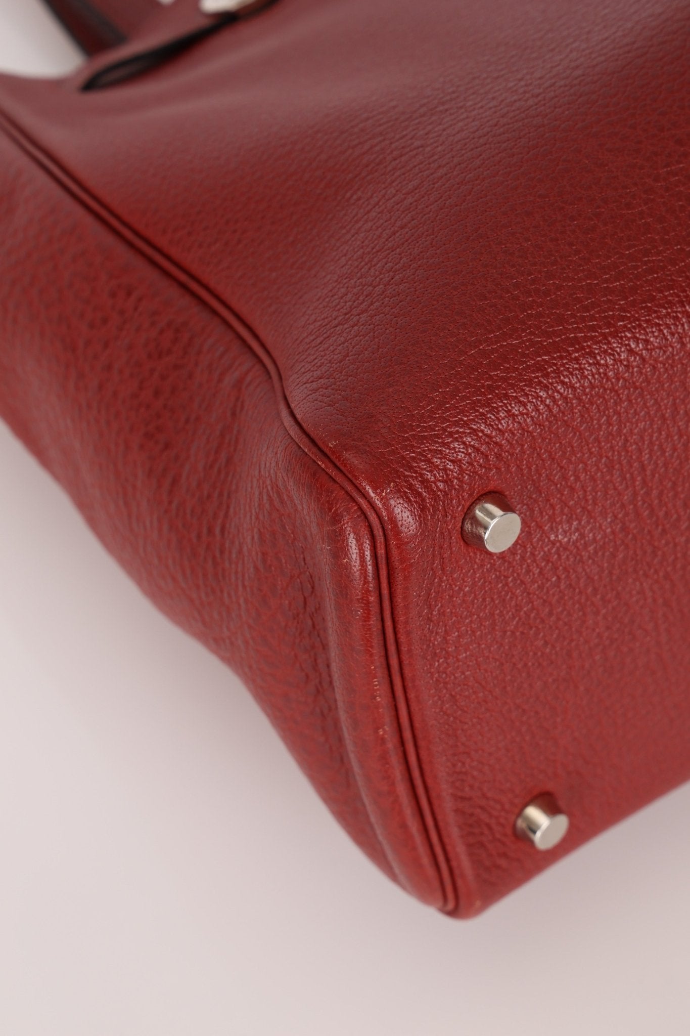 Hermès 2001 Rouge Buffalo Cabana 35 PHW - FashioNica