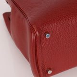 Hermès 2001 Rouge Buffalo Cabana 35 PHW - FashioNica