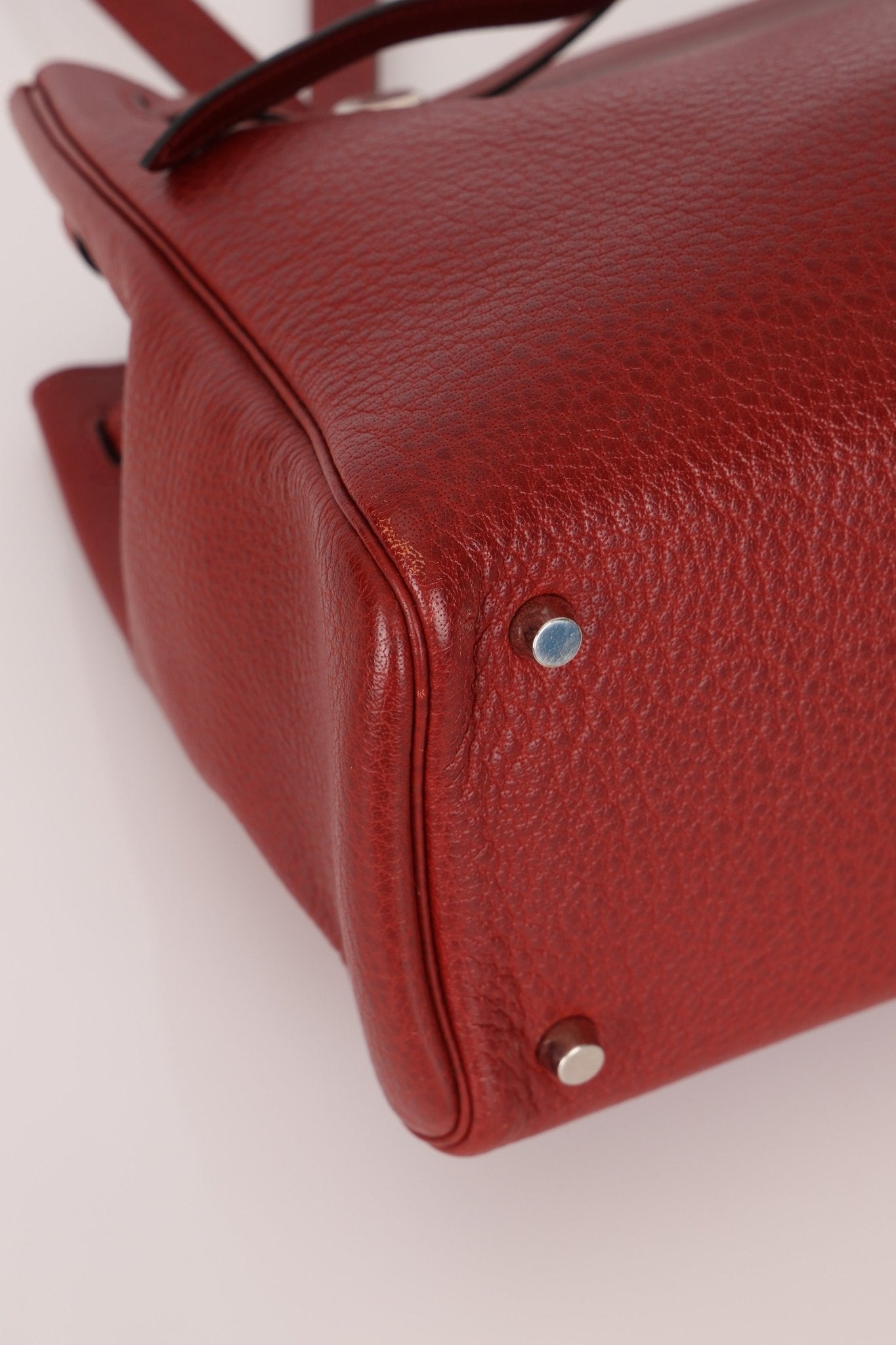 Hermès 2001 Rouge Buffalo Cabana 35 PHW - FashioNica