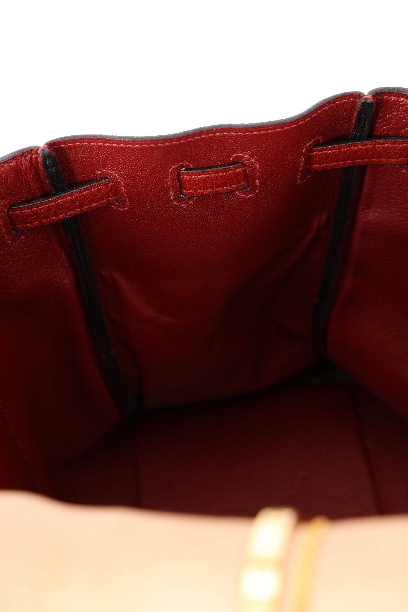 Hermès 2001 Rouge Buffalo Cabana 35 PHW - FashioNica