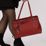 Hermès 2001 Rouge Buffalo Cabana 35 PHW - FashioNica
