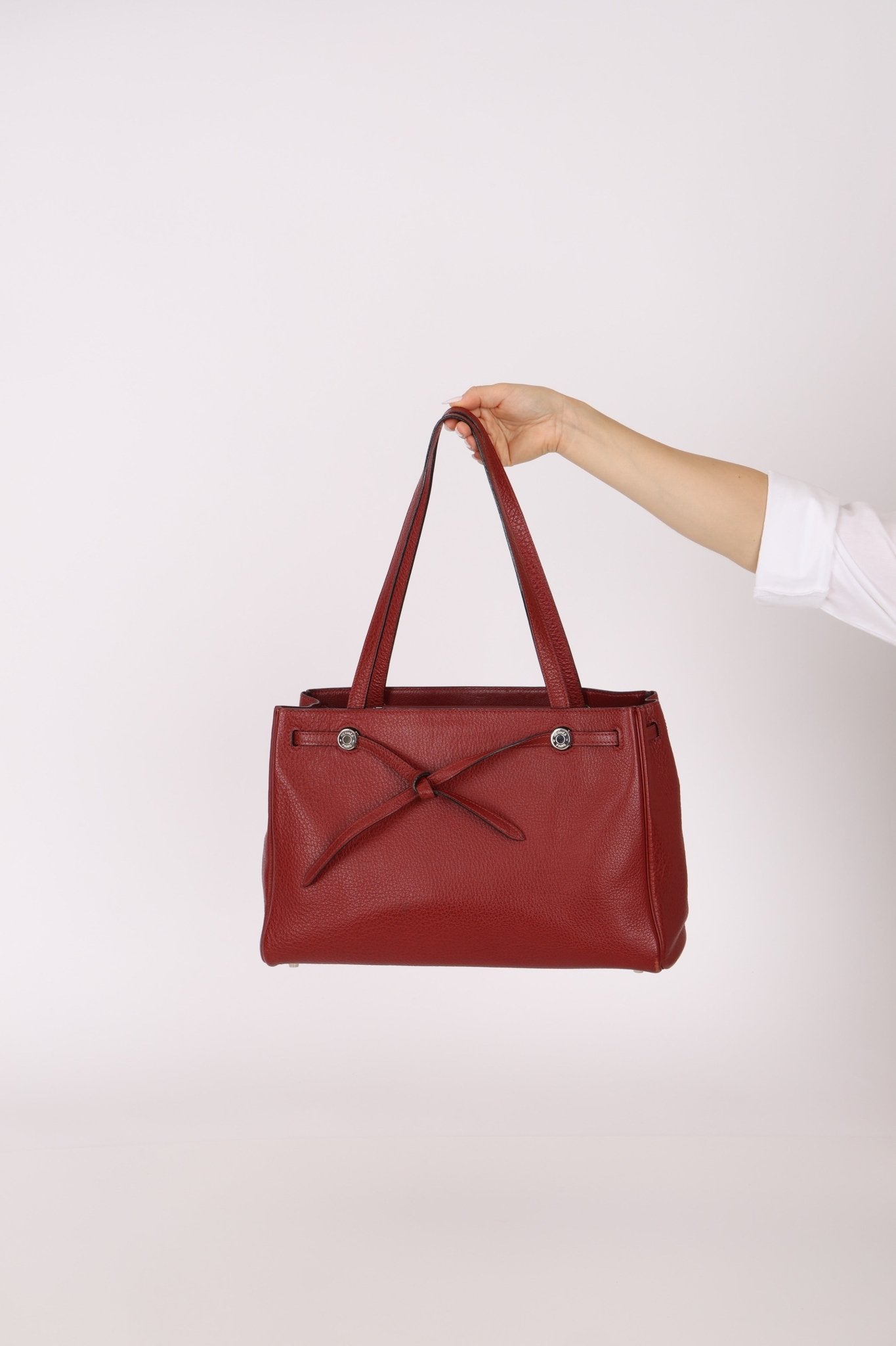 Hermès 2001 Rouge Buffalo Cabana 35 PHW - FashioNica