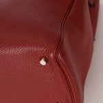 Hermès 2001 Rouge Buffalo Cabana 35 PHW - FashioNica