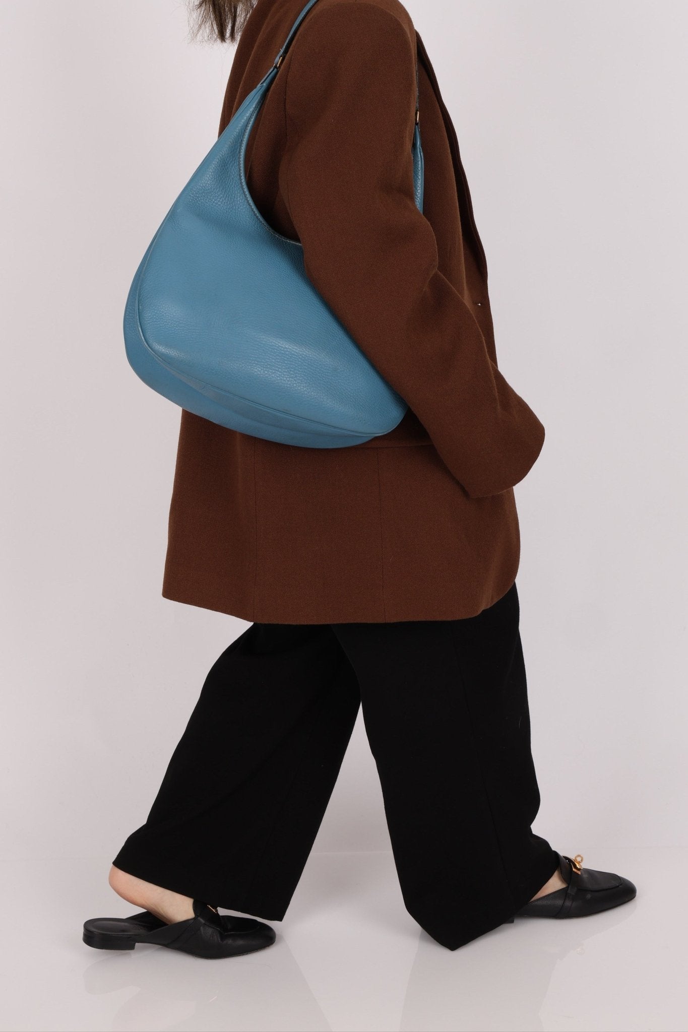 Hermès 2002 Blue Jean Gao Hobo PHW - FashioNica