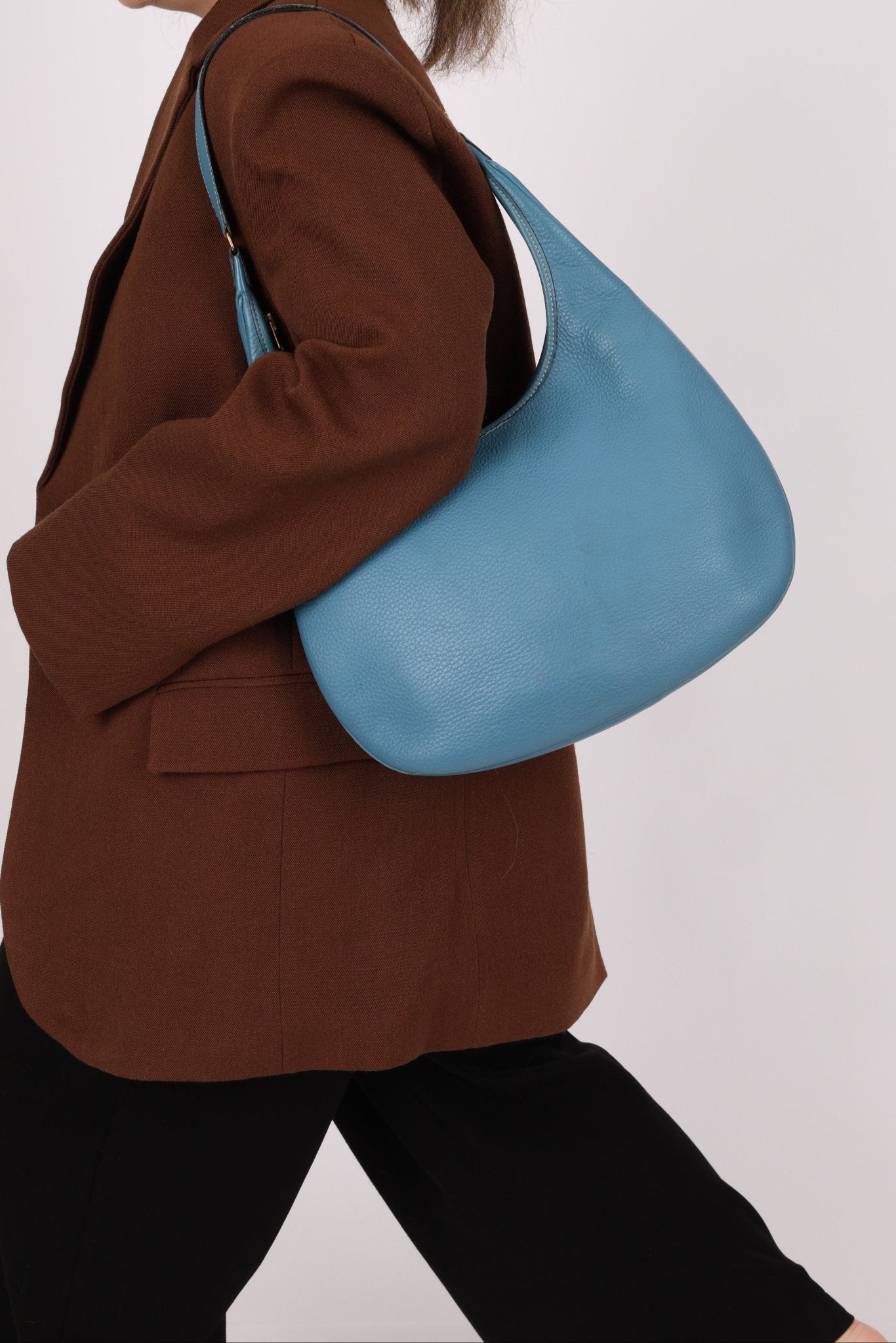 Hermès 2002 Blue Jean Gao Hobo PHW - FashioNica