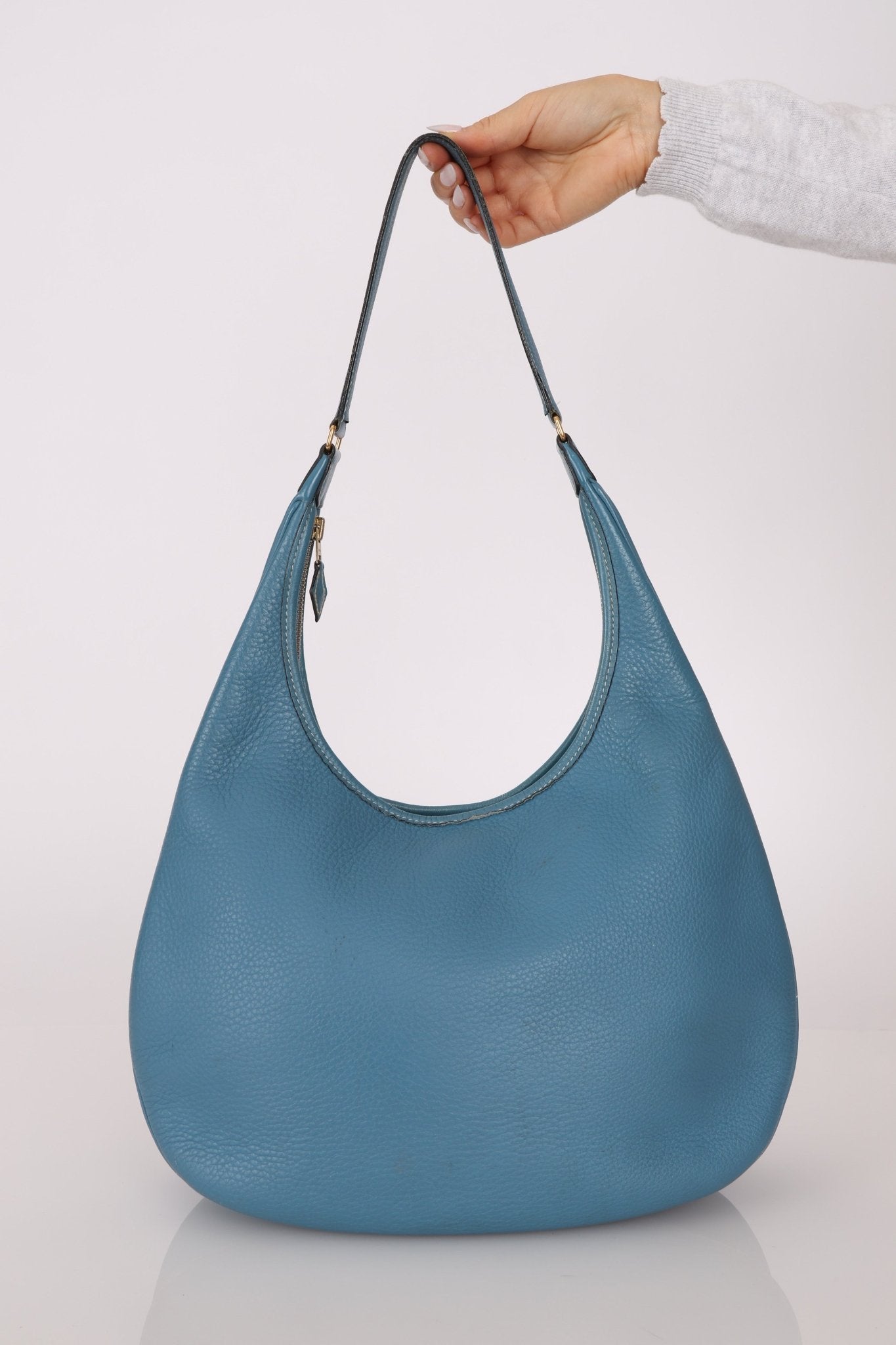 Hermès 2002 Blue Jean Gao Hobo PHW - FashioNica