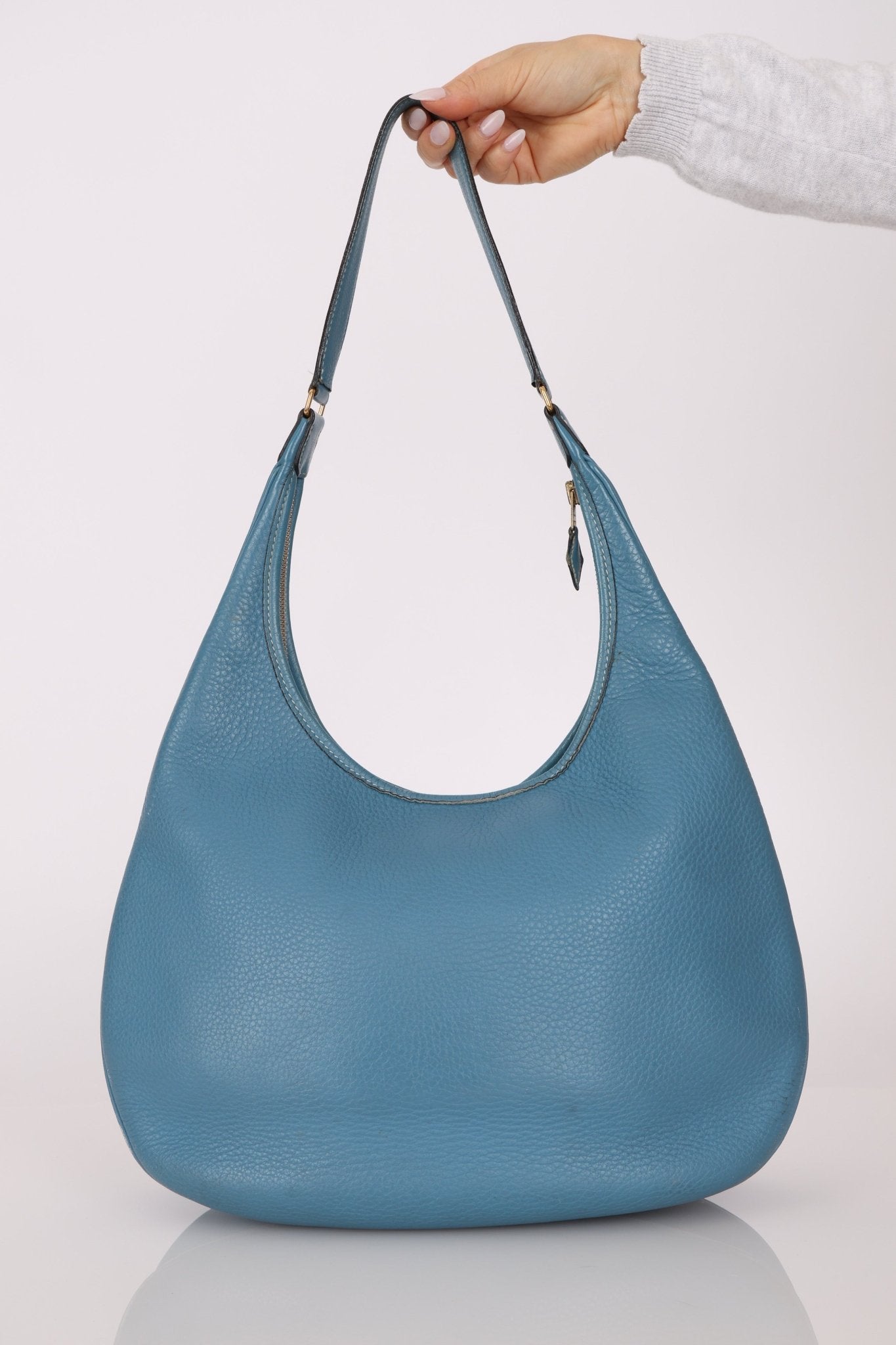Hermès 2002 Blue Jean Gao Hobo PHW - FashioNica