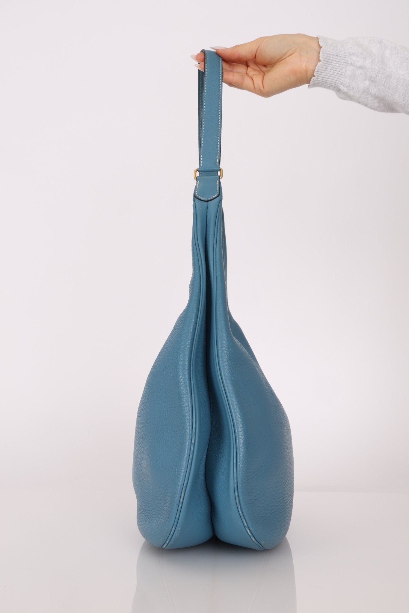 Hermès 2002 Blue Jean Gao Hobo PHW - FashioNica
