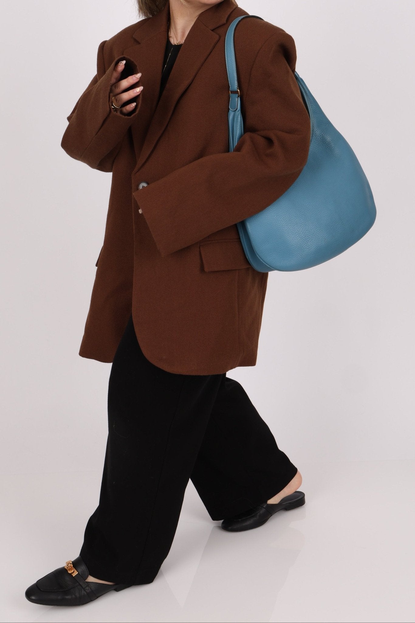 Hermès 2002 Blue Jean Gao Hobo PHW - FashioNica