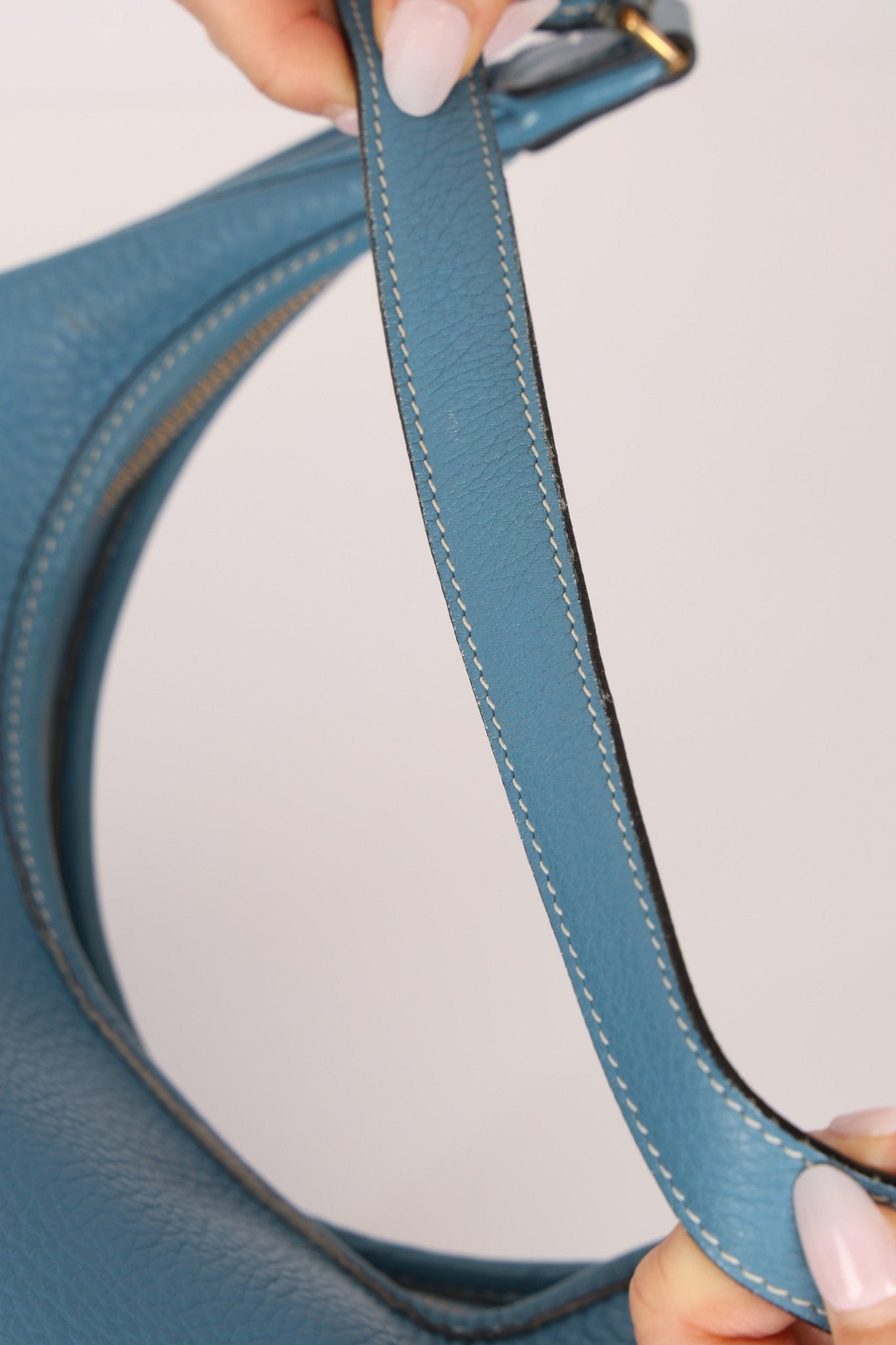 Hermès 2002 Blue Jean Gao Hobo PHW - FashioNica