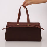 Hermès 2002 Rouge Sellier Vache Hunter and Ebene Toile Cabas Herbag 38 GHW - FashioNica