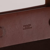 Hermès 2002 Rouge Sellier Vache Hunter and Ebene Toile Cabas Herbag 38 GHW - FashioNica