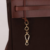 Hermès 2002 Rouge Sellier Vache Hunter and Ebene Toile Cabas Herbag 38 GHW - FashioNica