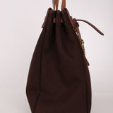 Hermès 2002 Rouge Sellier Vache Hunter and Ebene Toile Cabas Herbag 38 GHW - FashioNica