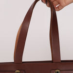 Hermès 2002 Rouge Sellier Vache Hunter and Ebene Toile Cabas Herbag 38 GHW - FashioNica