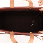 Hermès 2002 Rouge Sellier Vache Hunter and Ebene Toile Cabas Herbag 38 GHW - FashioNica