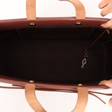 Hermès 2002 Rouge Sellier Vache Hunter and Ebene Toile Cabas Herbag 38 GHW - FashioNica