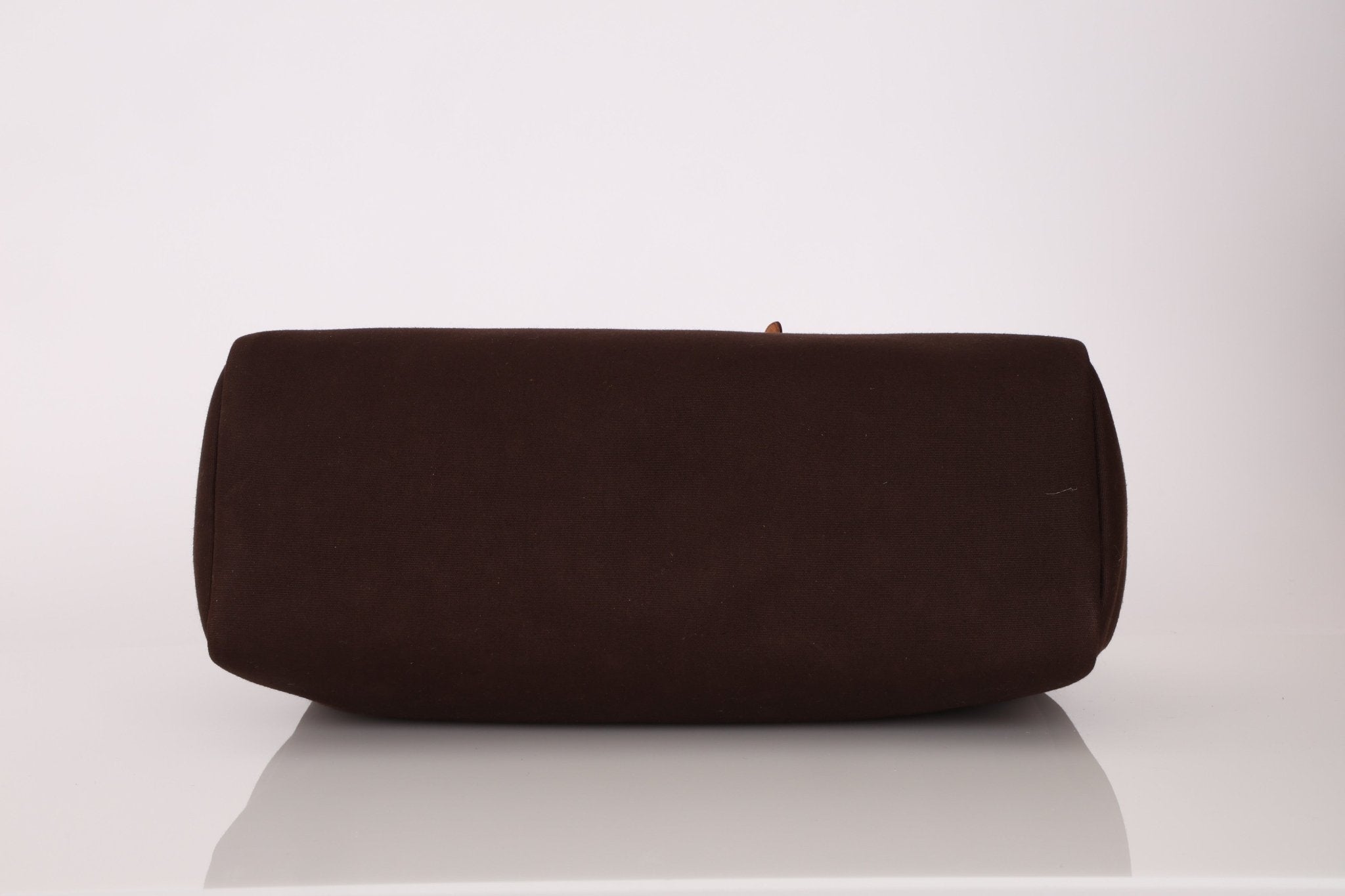 Hermès 2002 Rouge Sellier Vache Hunter and Ebene Toile Cabas Herbag 38 GHW - FashioNica