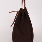 Hermès 2002 Rouge Sellier Vache Hunter and Ebene Toile Cabas Herbag 38 GHW - FashioNica