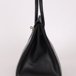 Hermès 2003 Noir Courchevel Retourne Birkin 35 GHW - FashioNica