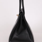 Hermès 2003 Noir Courchevel Retourne Birkin 35 GHW - FashioNica