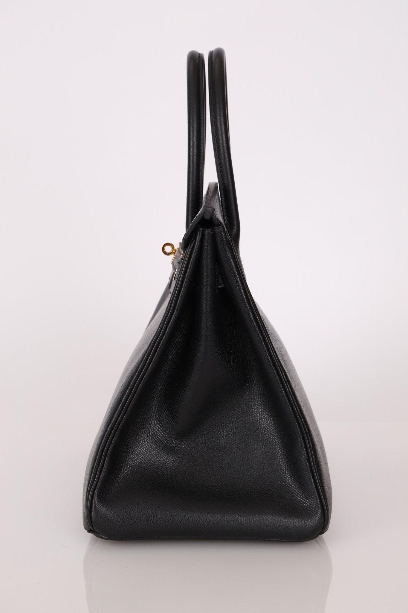 Hermès 2003 Noir Courchevel Retourne Birkin 35 GHW - FashioNica