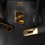 Hermès 2003 Noir Courchevel Retourne Birkin 35 GHW - FashioNica