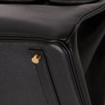 Hermès 2003 Noir Courchevel Retourne Birkin 35 GHW - FashioNica