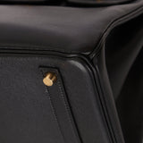 Hermès 2003 Noir Courchevel Retourne Birkin 35 GHW - FashioNica