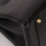 Hermès 2003 Noir Courchevel Retourne Birkin 35 GHW - FashioNica