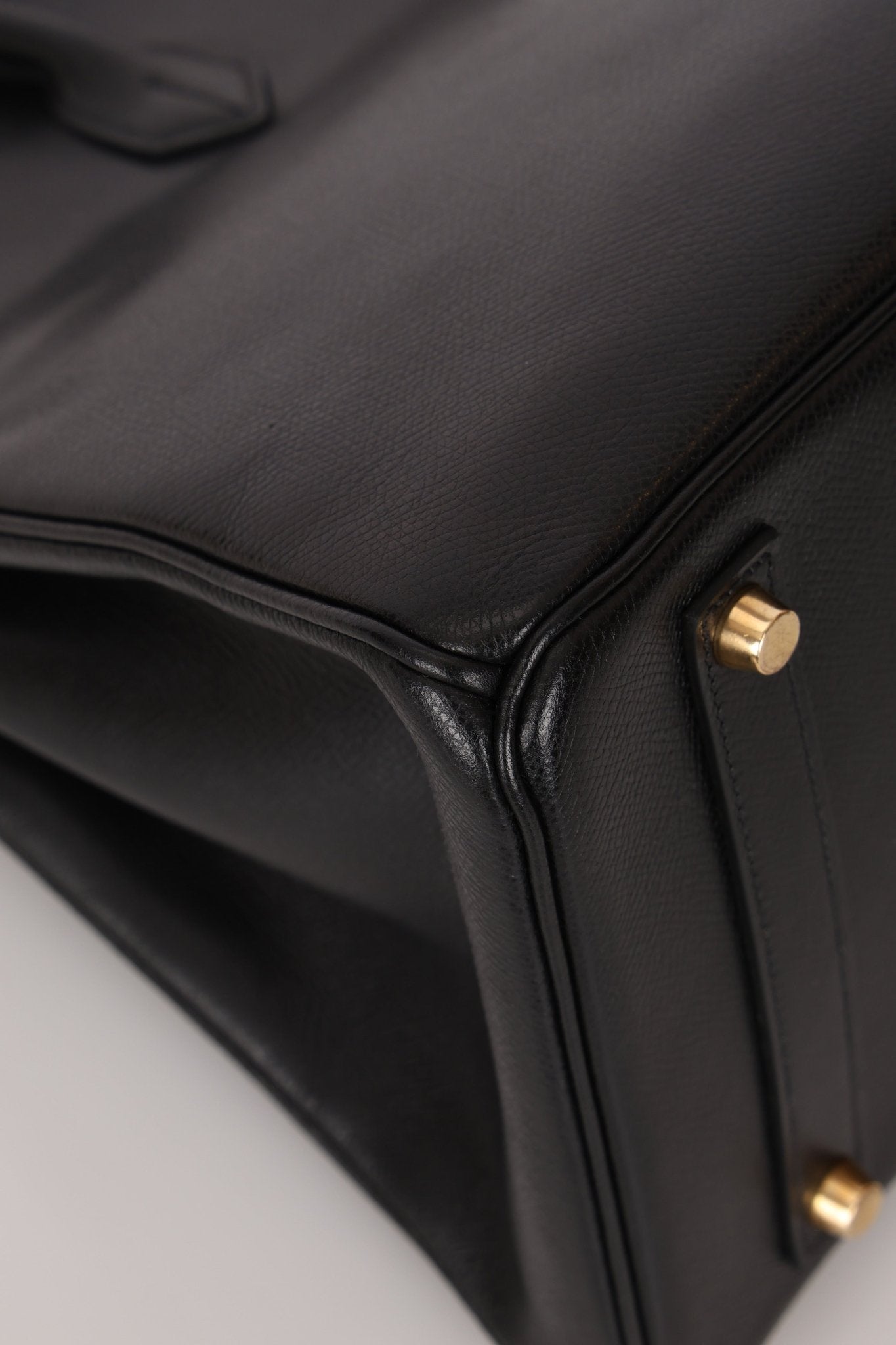 Hermès 2003 Noir Courchevel Retourne Birkin 35 GHW - FashioNica