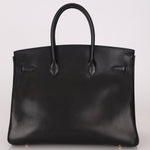 Hermès 2003 Noir Courchevel Retourne Birkin 35 GHW - FashioNica