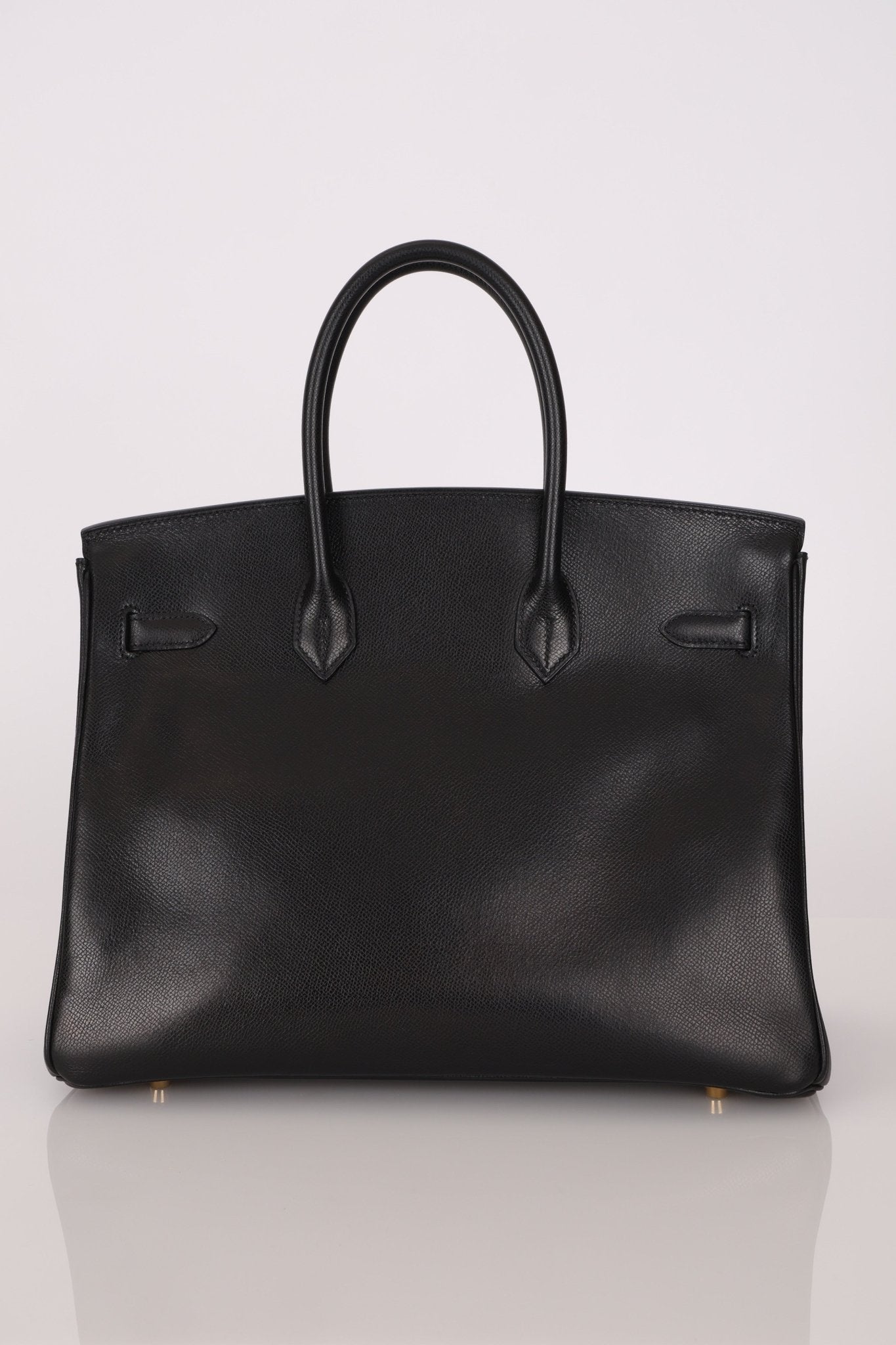 Hermès 2003 Noir Courchevel Retourne Birkin 35 GHW - FashioNica